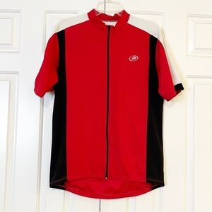 Performance Cycling Short Sleeve Cycling Jersey top. Red, white, black. Size XL